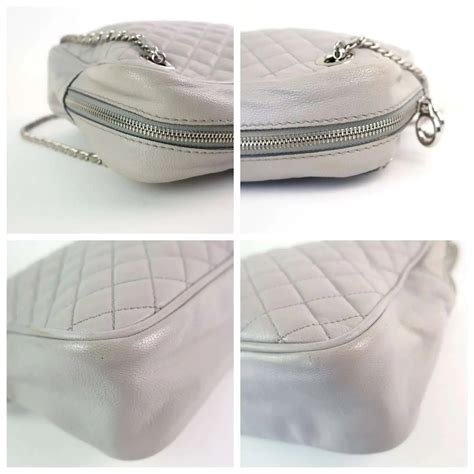 Dolce & Gabbana Light Grey Quilted Lily Glam Leather Bag